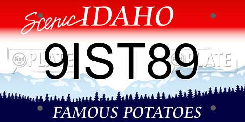 9IST89 Idaho License Plate