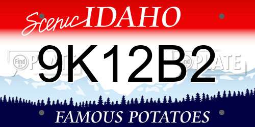 9K12B2 Idaho License Plate