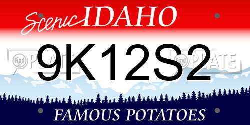 9K12S2 Idaho License Plate