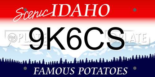 9K6CS Idaho License Plate