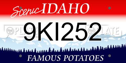 9KI252 Idaho License Plate