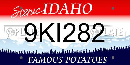 9KI282 Idaho License Plate