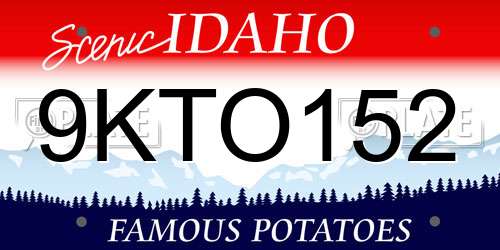 9KTO152 Idaho License Plate