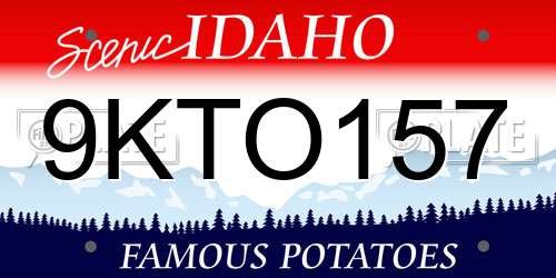 9KTO157 Idaho License Plate