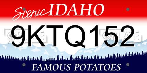 9KTQ152 Idaho License Plate