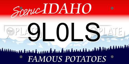 9L0LS Idaho License Plate