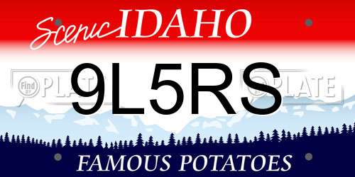 9L5RS Idaho License Plate