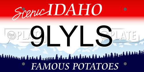 9LYLS Idaho License Plate