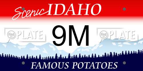 9M Idaho License Plate