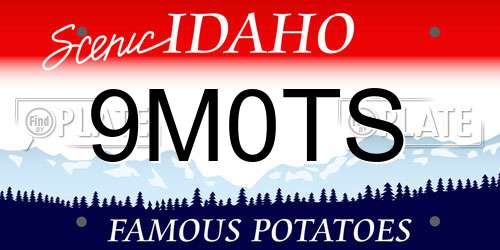 9M0TS Idaho License Plate