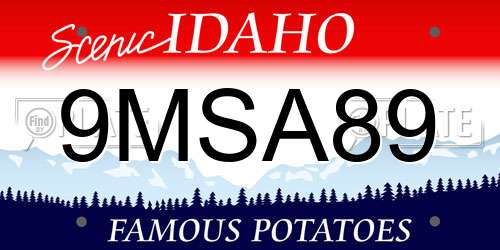 9MSA89 Idaho License Plate
