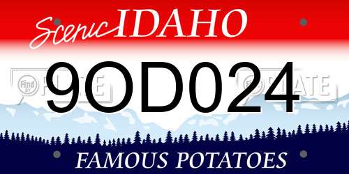 9OD024 Idaho License Plate