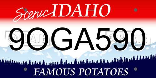 9OGA590 Idaho License Plate