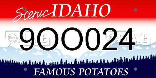 9OO024 Idaho License Plate