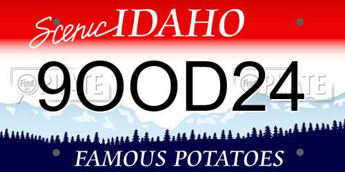 9OOD24 Idaho License Plate