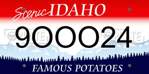 9OOO24 Idaho License Plate
