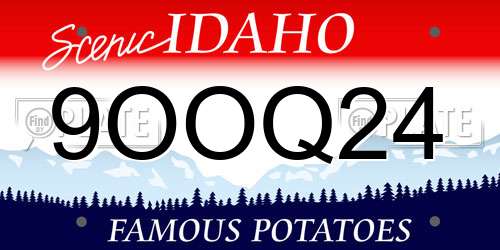 9OOQ24 Idaho License Plate