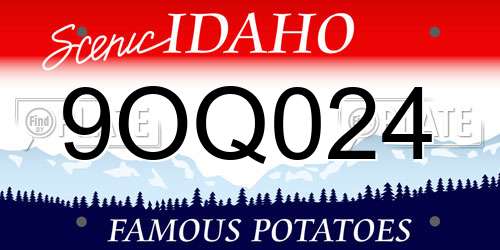 9OQ024 Idaho License Plate