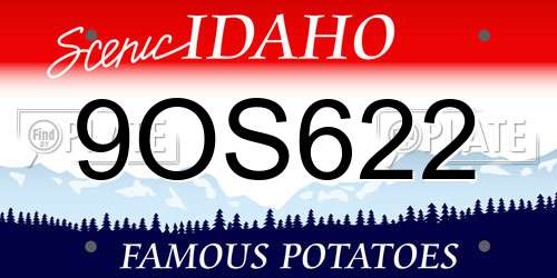 9OS622 Idaho License Plate