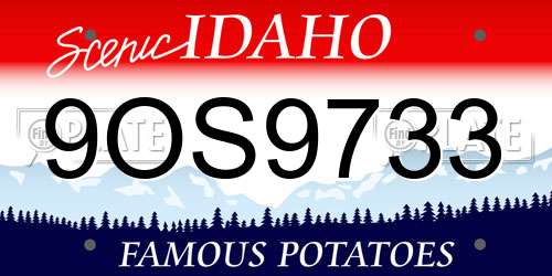 9OS9733 Idaho License Plate