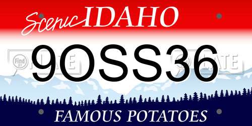 9OSS36 Idaho License Plate