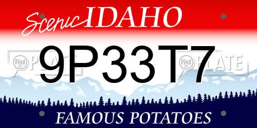 9P33T7 Idaho License Plate