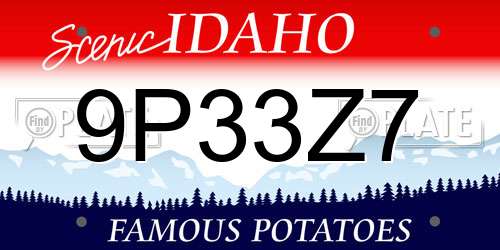 9P33Z7 Idaho License Plate