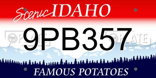 9PB357 Idaho License Plate