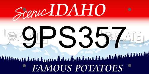 9PS357 Idaho License Plate