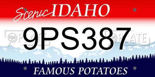 9PS387 Idaho License Plate