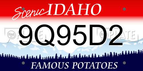 9Q95D2 Idaho License Plate