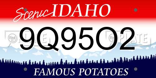9Q95O2 Idaho License Plate