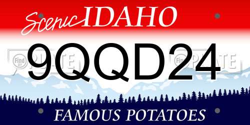 9QQD24 Idaho License Plate