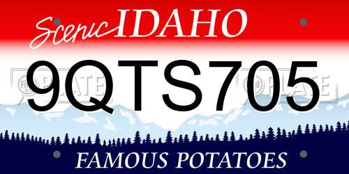 9QTS705 Idaho License Plate
