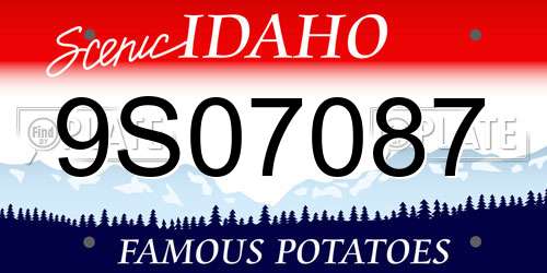 9S07087 Idaho License Plate