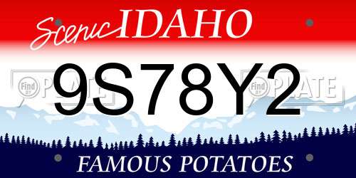 9S78Y2 Idaho License Plate