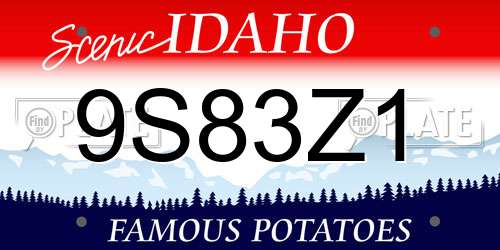 9S83Z1 Idaho License Plate