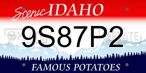 9S87P2 Idaho License Plate