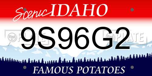 9S96G2 Idaho License Plate