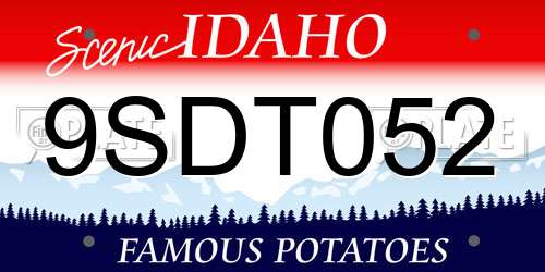9SDT052 Idaho License Plate