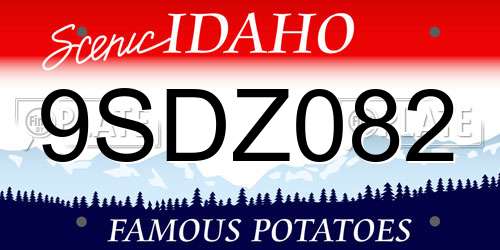 9SDZ082 Idaho License Plate