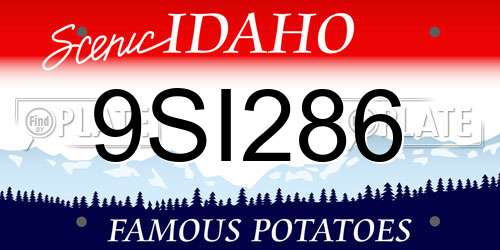 9SI286 Idaho License Plate