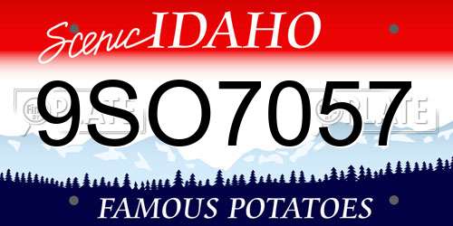 9SO7057 Idaho License Plate
