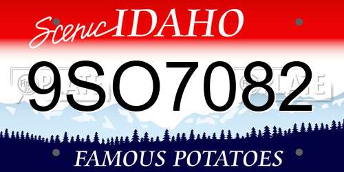 9SO7082 Idaho License Plate