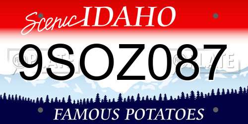 9SOZ087 Idaho License Plate