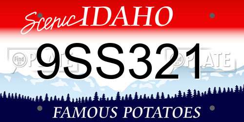 9SS321 Idaho License Plate