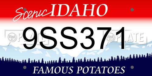 9SS371 Idaho License Plate