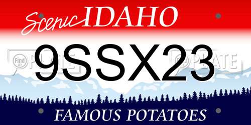 9SSX23 Idaho License Plate