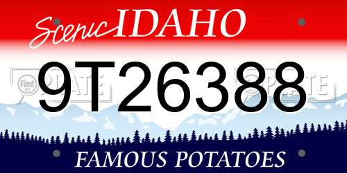 9T26388 Idaho License Plate