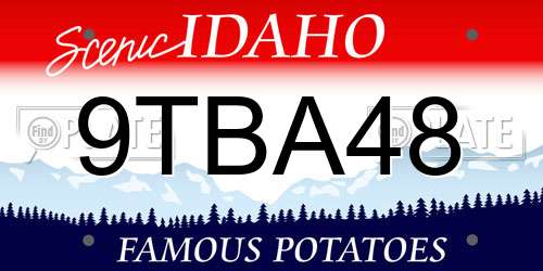 9TBA48 Idaho License Plate
